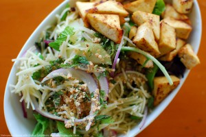 Vietnamese Salad with Grilled Tofu in Vegetarians Restaurants