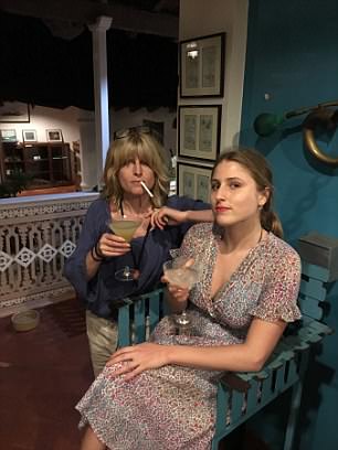 Relaxation time: Cocktails at Vivendi for Rachel and her daughter Milly